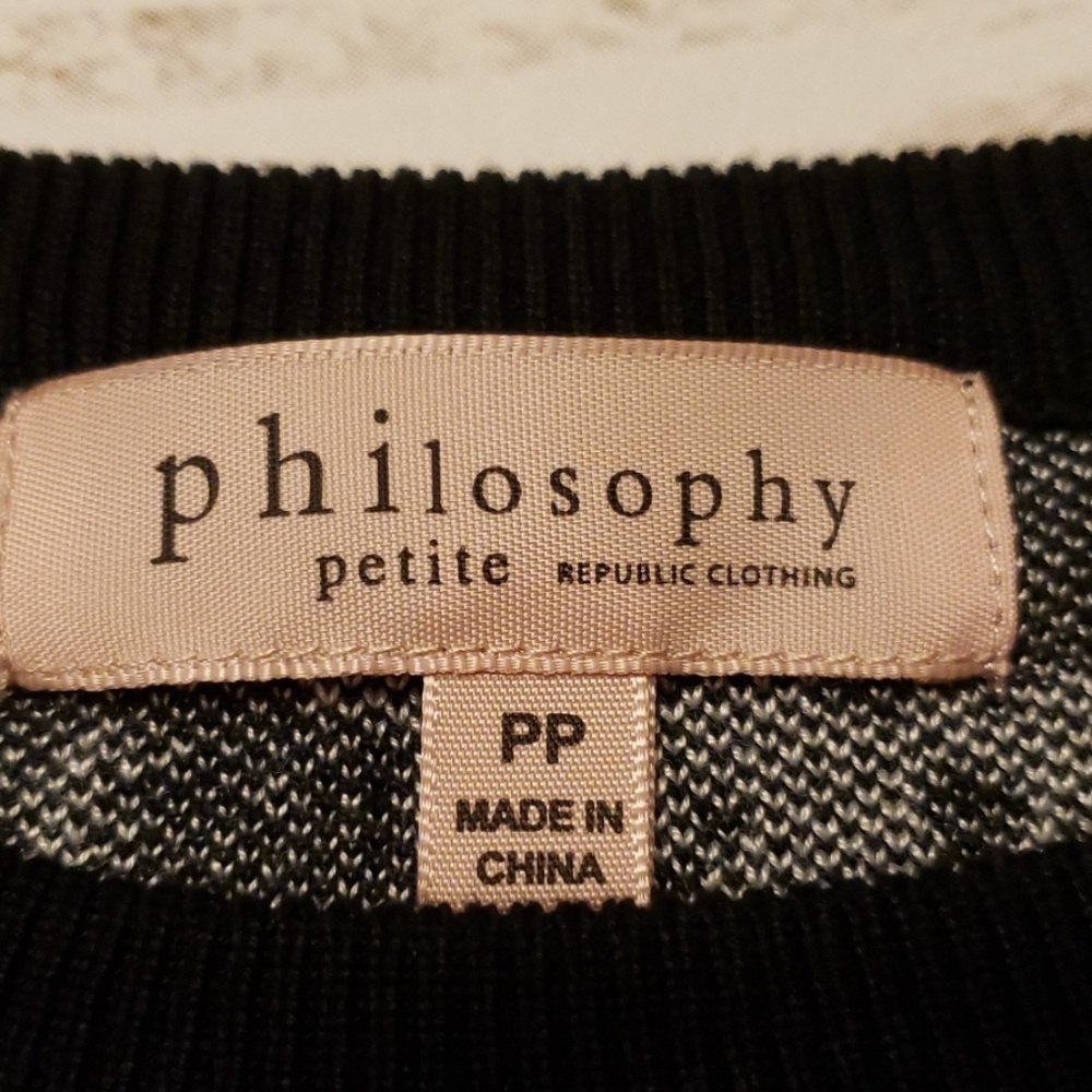 Philosophy Abstract Black and White Sweater Size SP - Picture 6 of 9